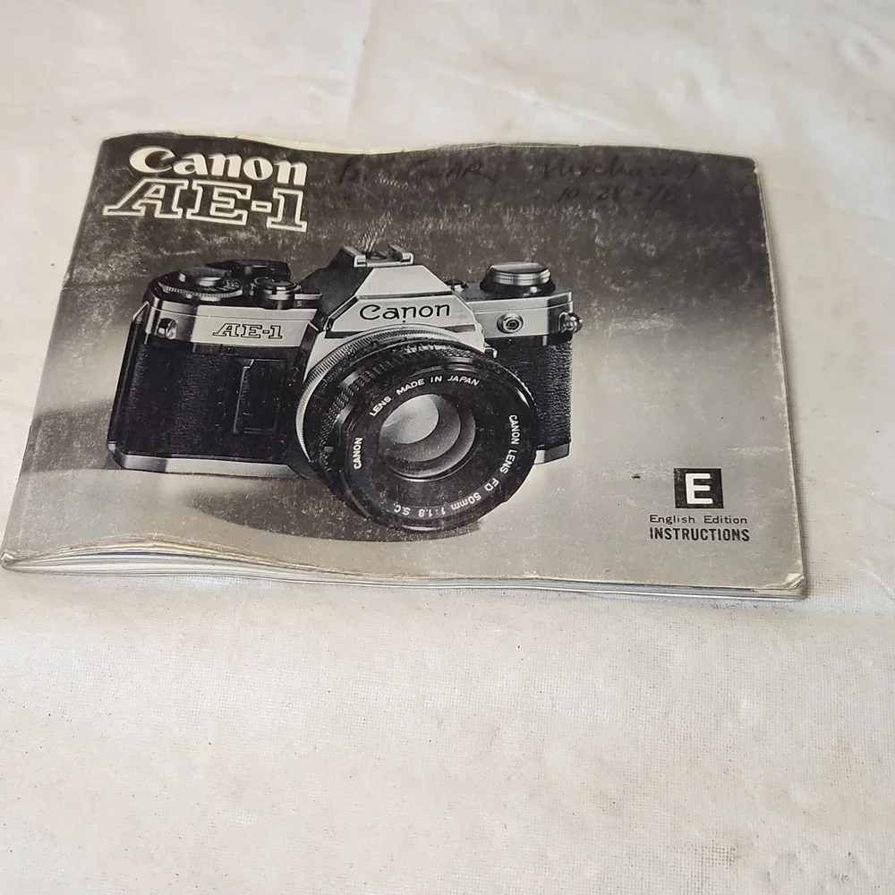 Canon AE-1 AE1 35mm FILM camera instruction owner's manual guide vintage